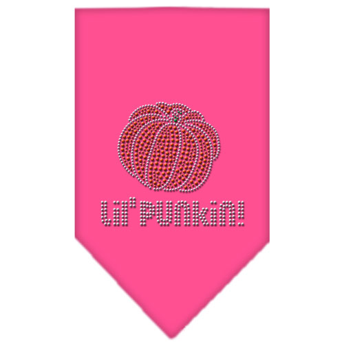 Lil Punkin Rhinestone Bandana Bright Pink Small